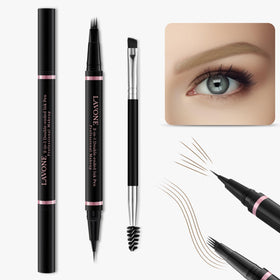LAVONE Taupe eyebrow pomade swatch for defined brows with staying power.