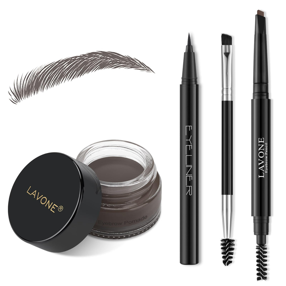 LAVONE Brow Pomade in Coffee for defined, lasting brows