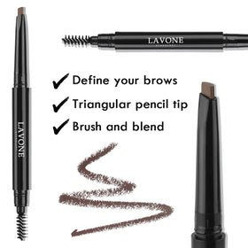 LAVONE Dark Brown Brow Pencil for natural hair-like strokes