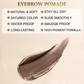 LAVONE Waterproof Pomade swatch showing rich color