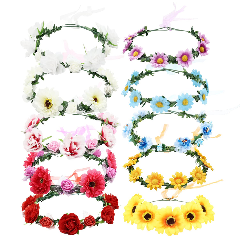 Lawie boho crown with large yellow daisy for bridesmaid and festival wear