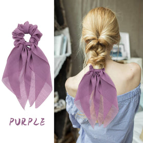 Lawie multicolor chiffon scrunchies pack for thick hair styling