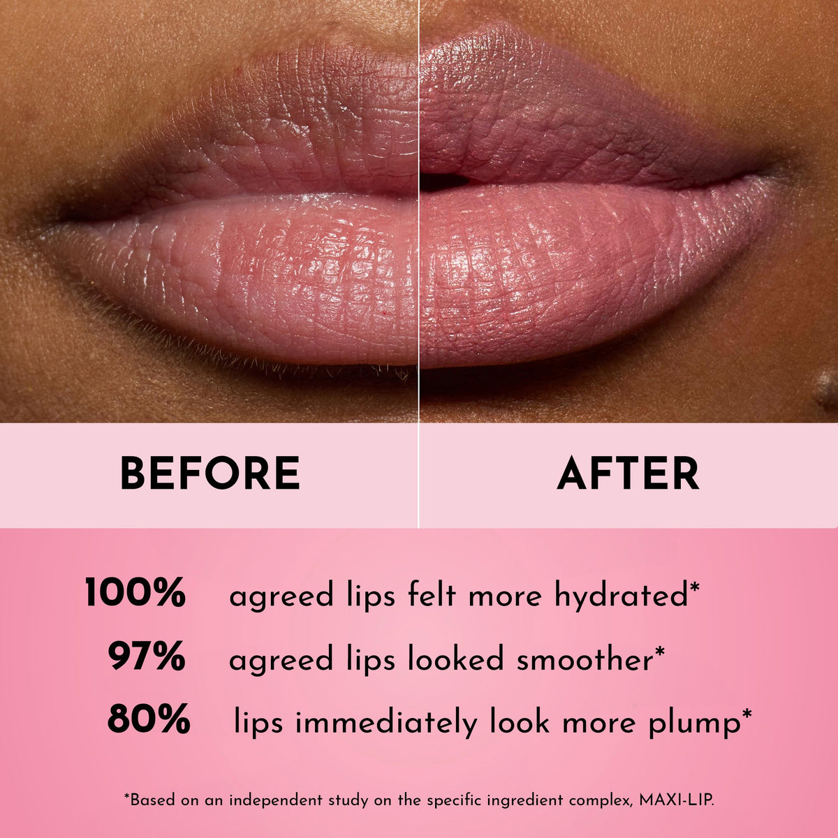 Lawless Forget the Filler balm on lips demonstrates cushiony color