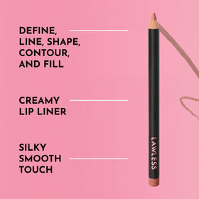 Lawless Forget the Filler Definer Liner Nude Honey arm swatch demonstrates creamy glide