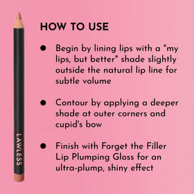 Lawless Nude Honey shown with gloss pairing for a shiny, plump-looking finish