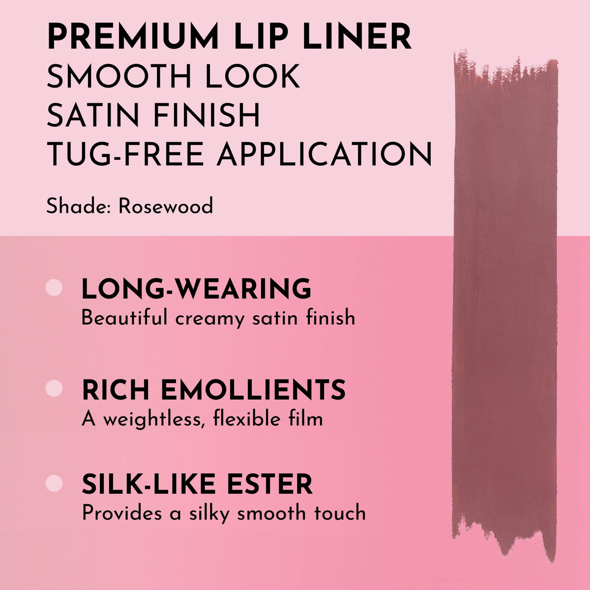 Lawless Forget the Filler Definer Liner Rosewood provides a precise line for sculpted lips.