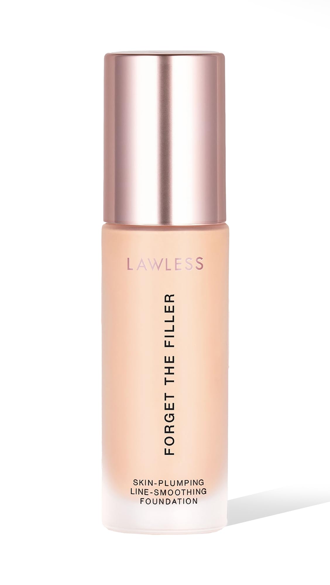 LAWLESS Forget the Filler foundation bottle in 3F fair warm golden shade for a natural finish