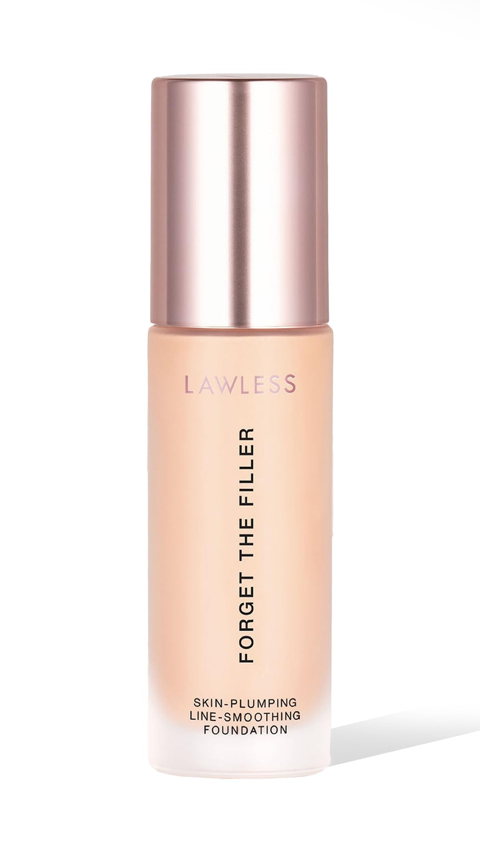 LAWLESS Forget the Filler foundation bottle in 3F fair warm golden shade for a natural finish