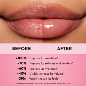 LAWLESS Lip mask application swatch shows plump, hydrated lips.