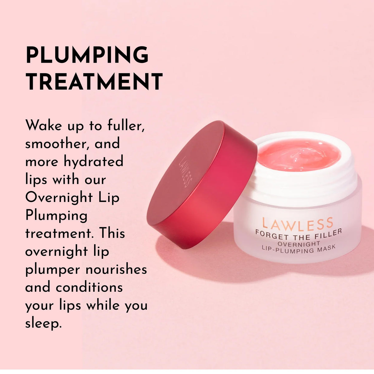 LAWLESS Cherry Vanilla texture close-up suggests nourishing coverage.