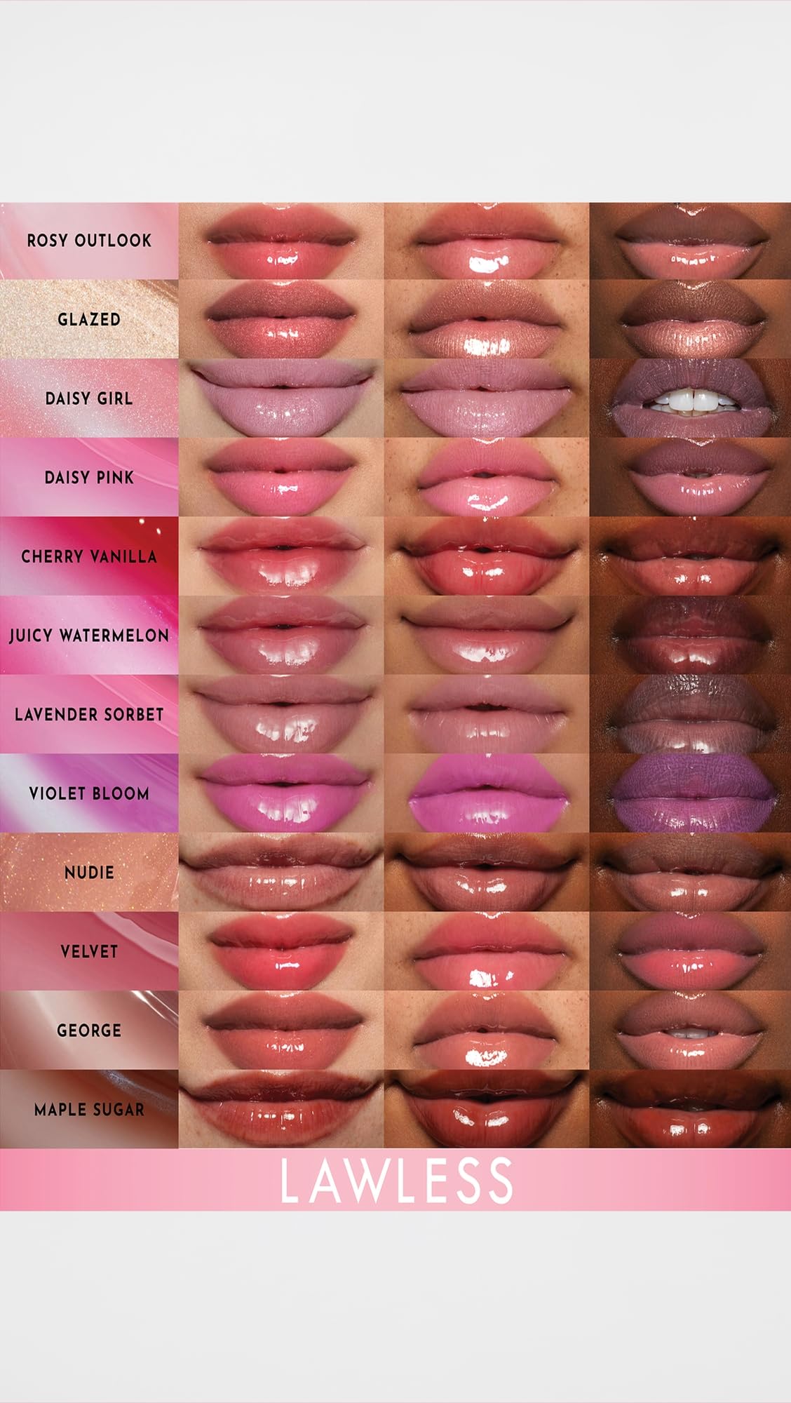 Minimalist Daisy Pink design suited for everyday lip enhancement.