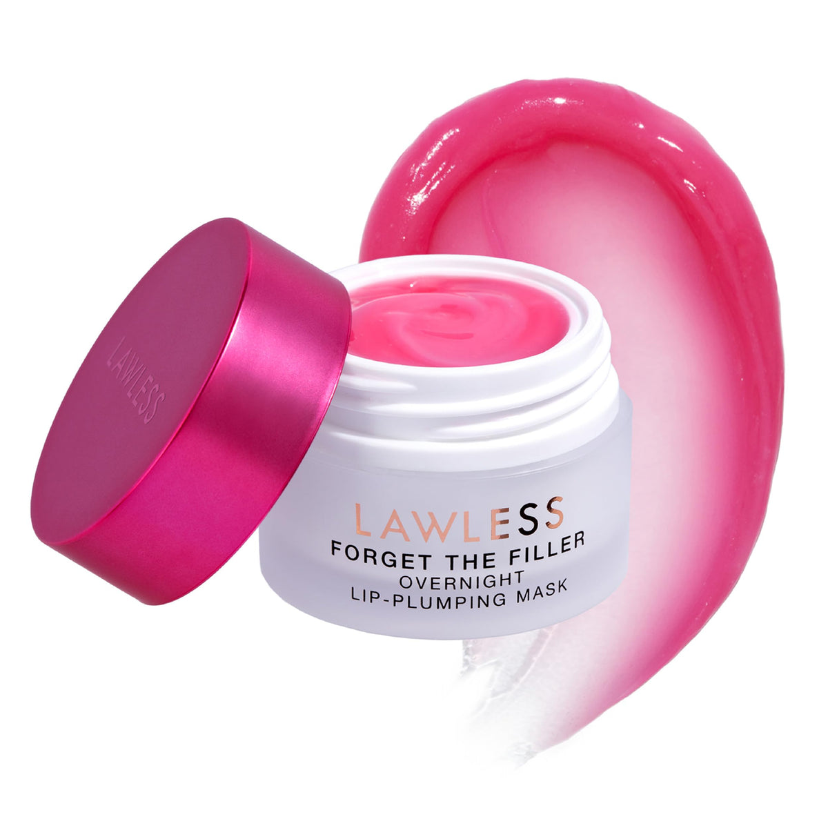 Lawless Forget The Filler overnight lip mask jar delivers deep hydration.