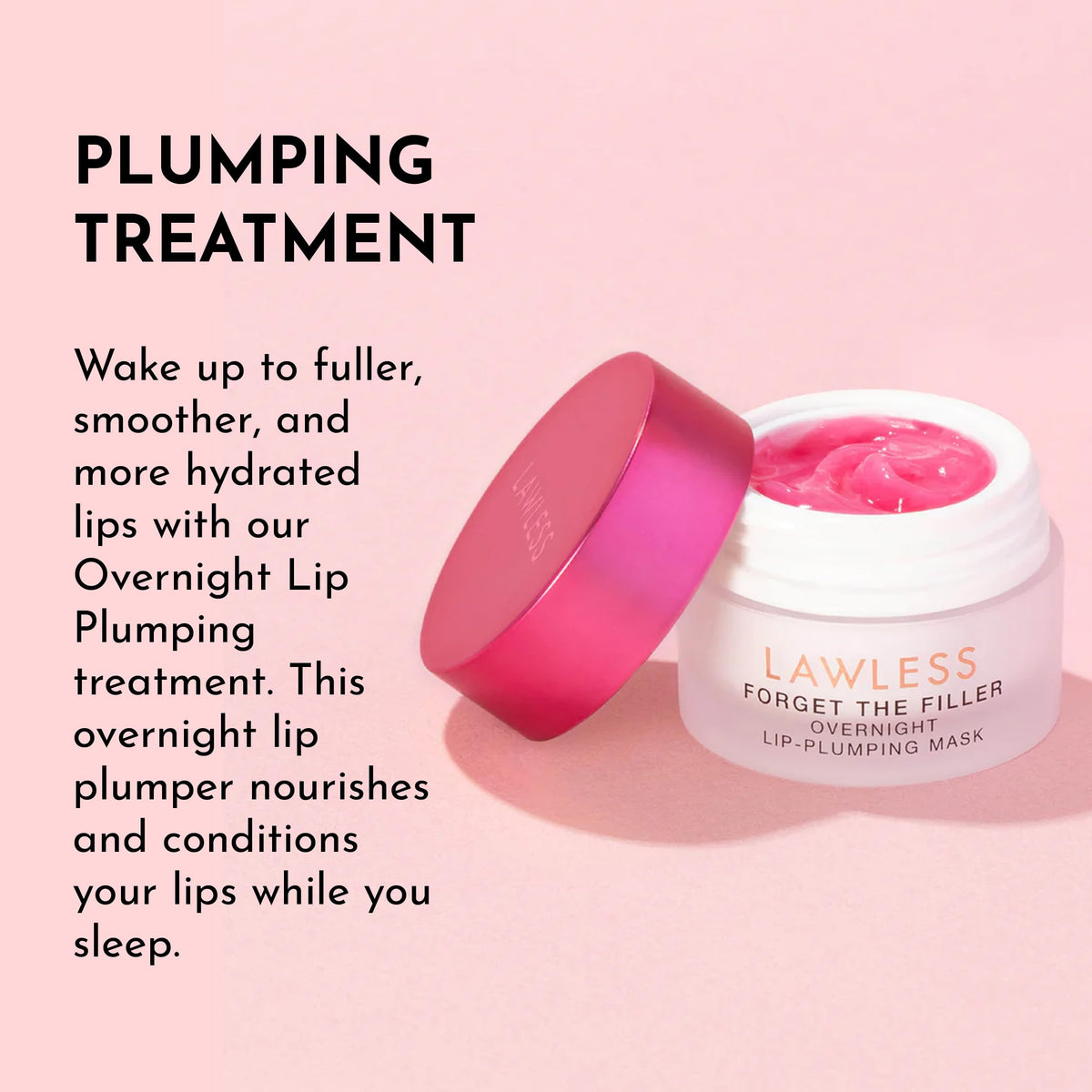 Lawless Forget The Filler packaging emphasizes clean, premium ingredients for daily use.