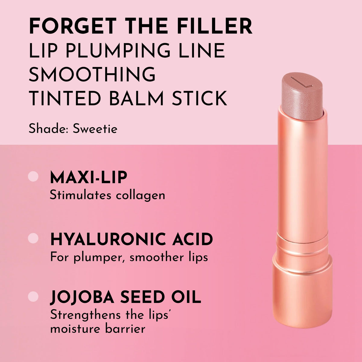 Lawless Forget the Filler Sweetie tinted balm close-up with color