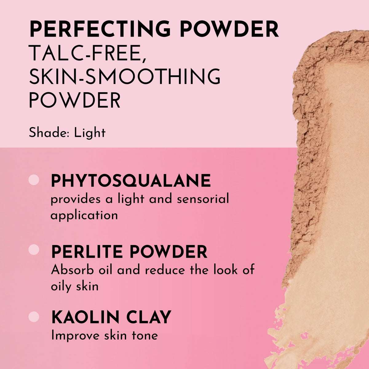 LAWLESS talc-free powder Tan shows natural blend and medium-buildable coverage
