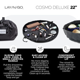 Cosmo Layflat with elastic brush loops maintains brush order