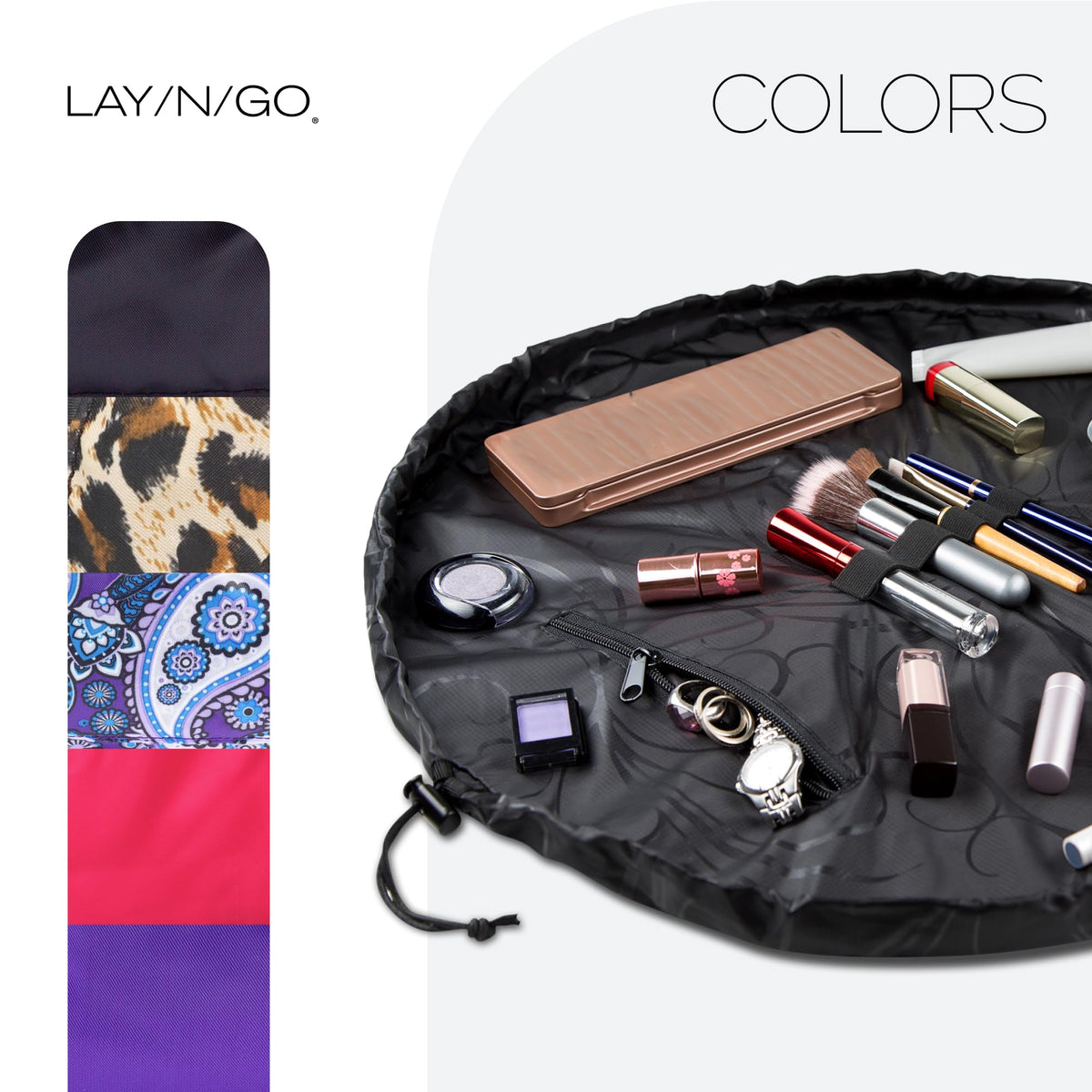 Cosmo Layflat holds full-size makeup and skincare essentials