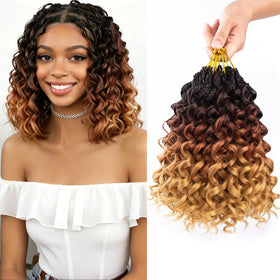Layakoo Curly Crochet Hair pre-looped gogo curl for quick protective styling.