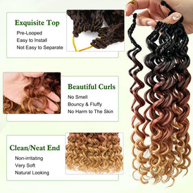 Layakoo Ombre Blonde crochet hair with vibrant color for trendy styles.