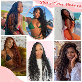 Layashow Boho faux locs care tips help maintain curls and reduce tangles.