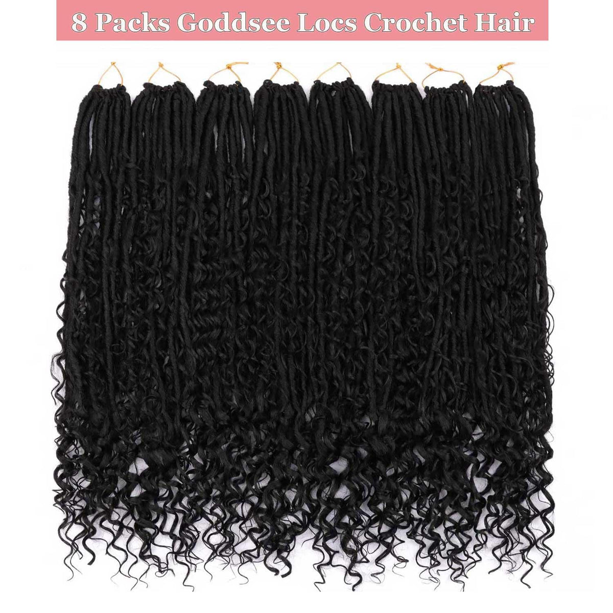 Layashow Boho faux locs result in voluminous, natural-looking full-head style.