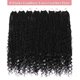 Layashow Boho faux locs result in voluminous, natural-looking full-head style.