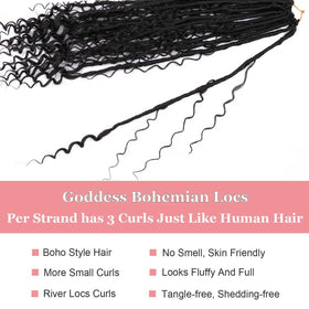 Layashow Boho faux locs pre-looped for easy, mess-free installation.