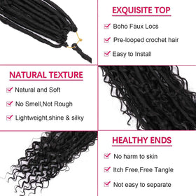 Layashow Boho faux locs soft texture and light weight for comfortable all-day wear.