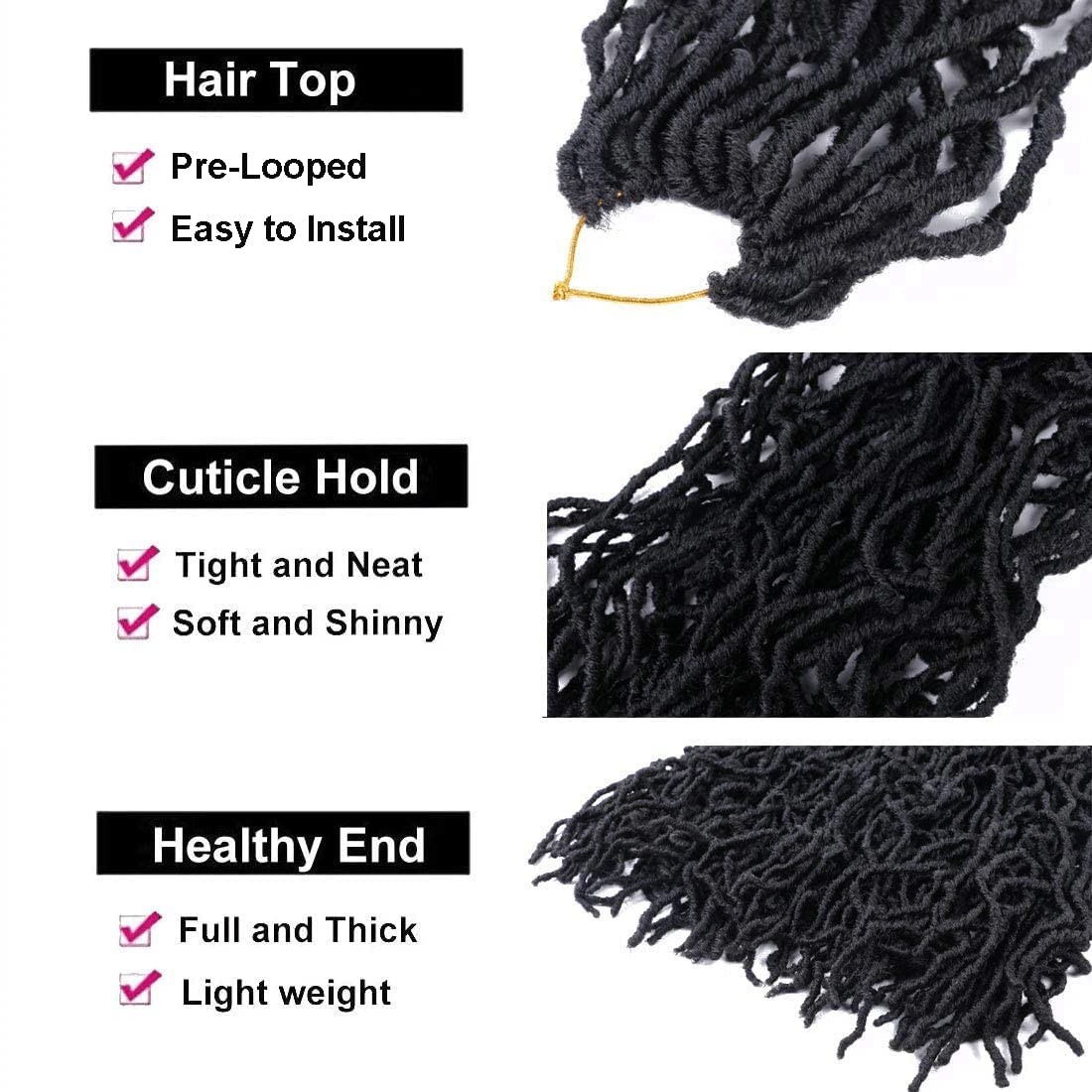 Layashow butterfly locs with soft touch and skin-friendly comfort.