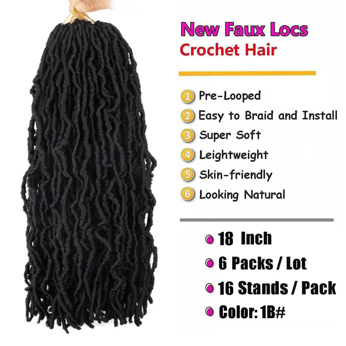 Layashow pre-looped crochet hair for quick, beginner-friendly installation.