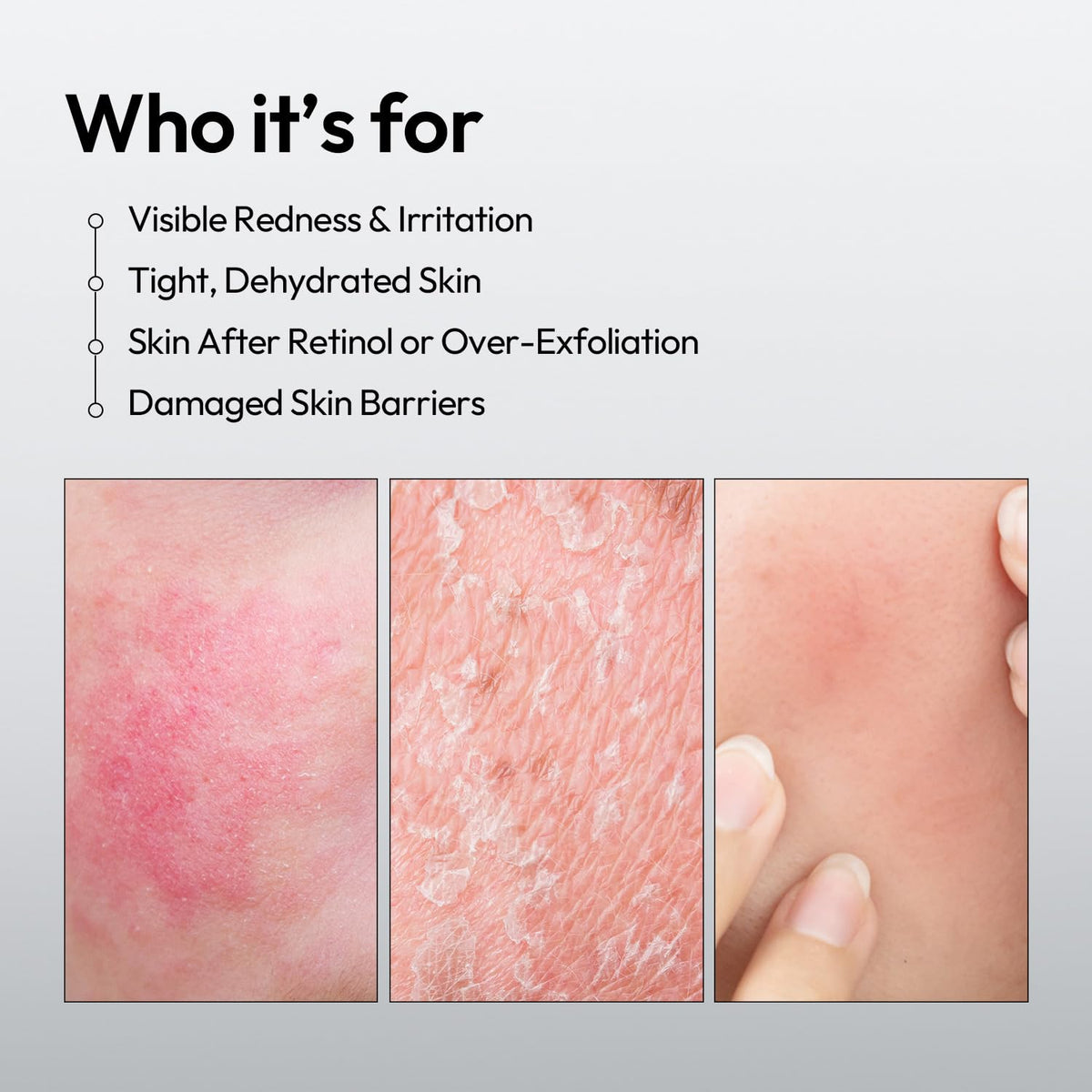 Texture close-up reveals hydrating, non-pilling finish.