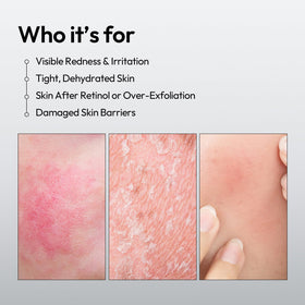 Texture close-up reveals hydrating, non-pilling finish.