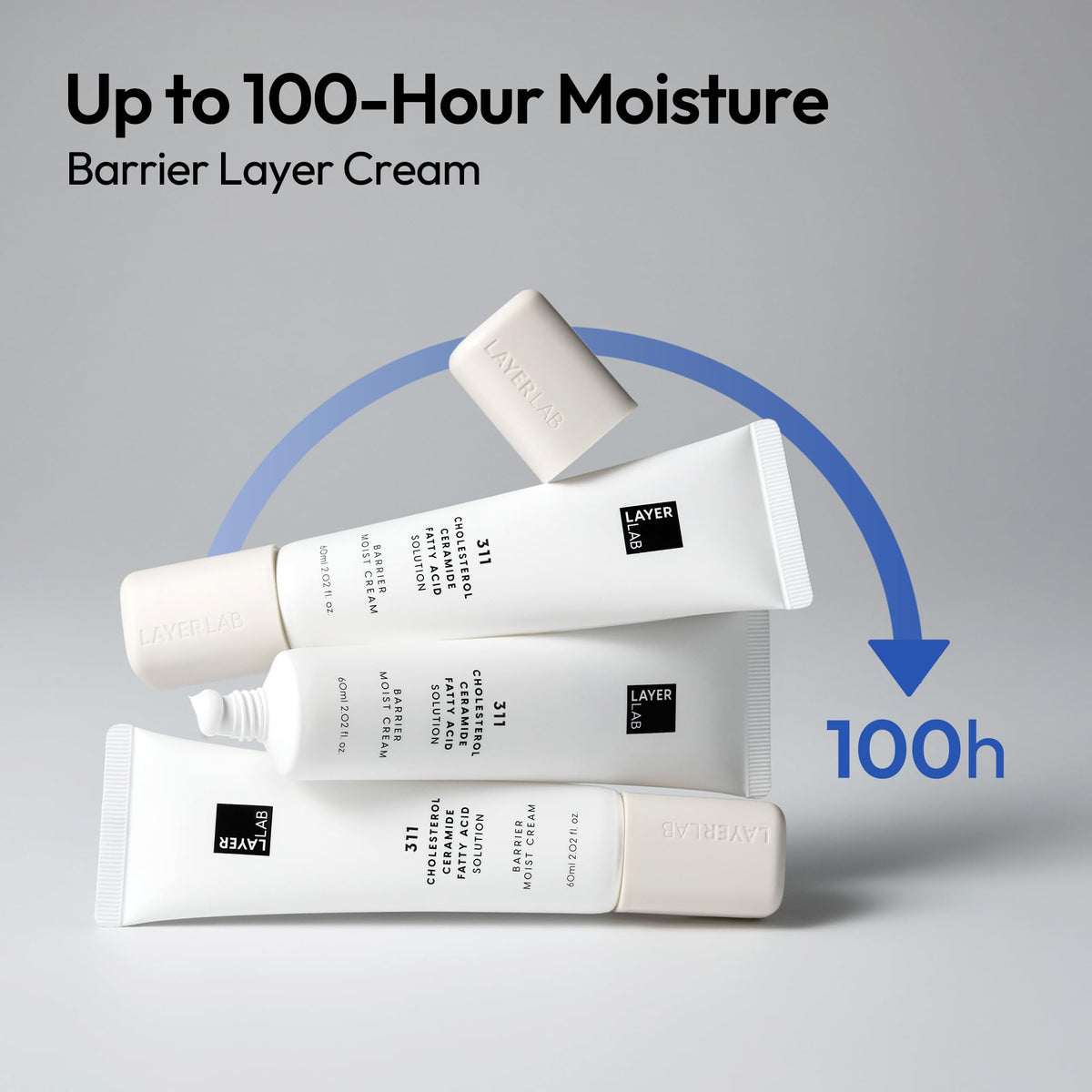 LAYERLAB Barrier Moist Cream on hands demonstrating non-greasy absorption