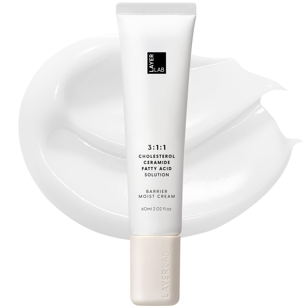 LAYERLAB Barrier Moist Cream bottle close-up showing rich texture for hydration
