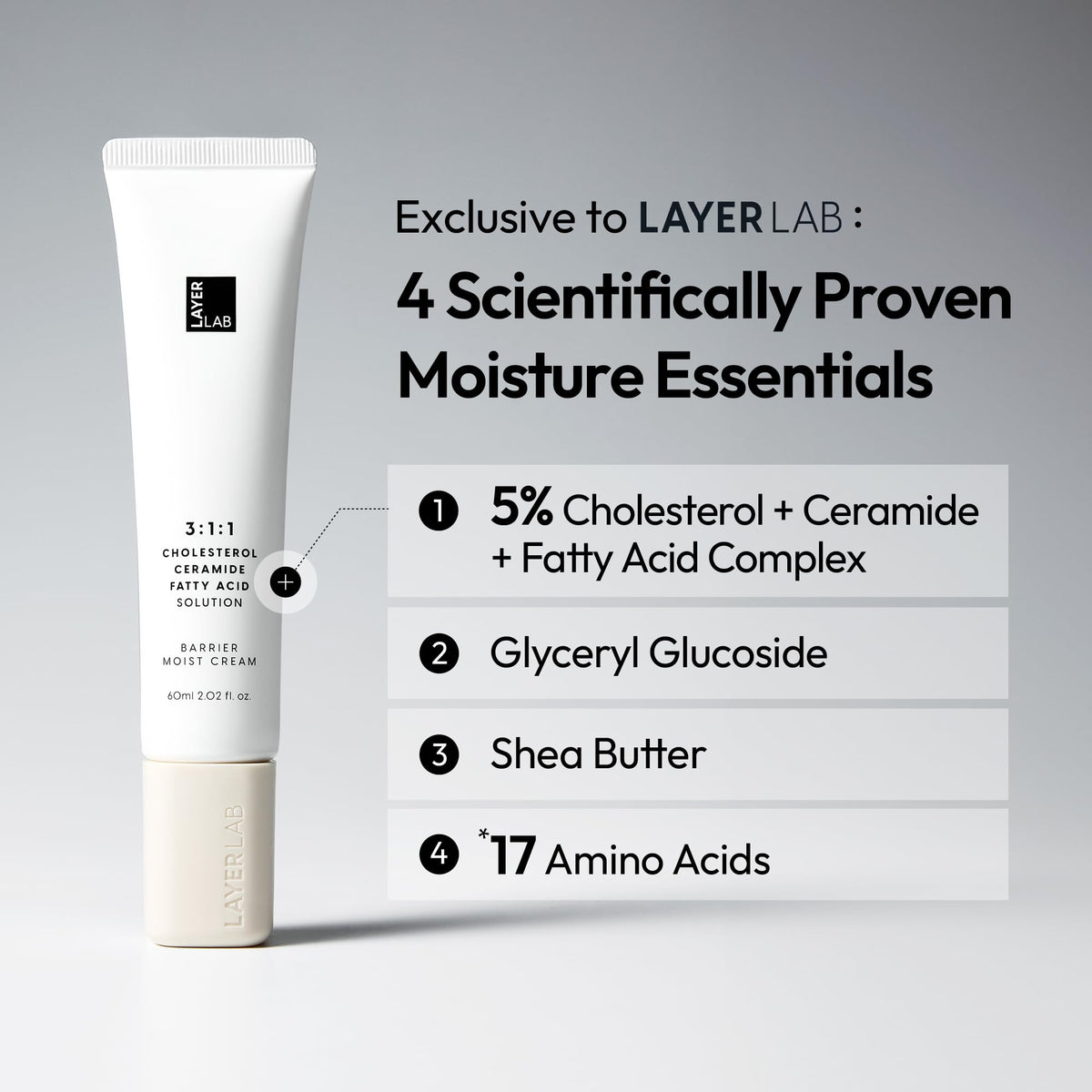 LAYERLAB Barrier Moist Cream tube packaging with modern K-beauty design