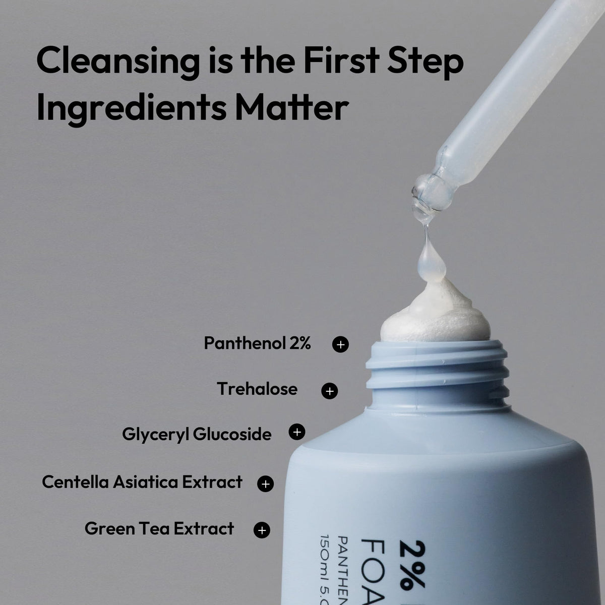 Layerlab creamy foam lather close-up for gentle cleansing.