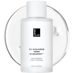LAYERLAB Hyaluronic First Essence bottle for enhanced skin prep hydration.