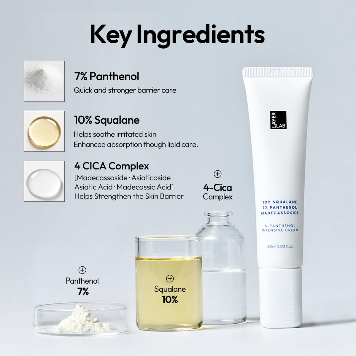 LAYERLAB cream texture close-up demonstrates a comforting balm-like feel