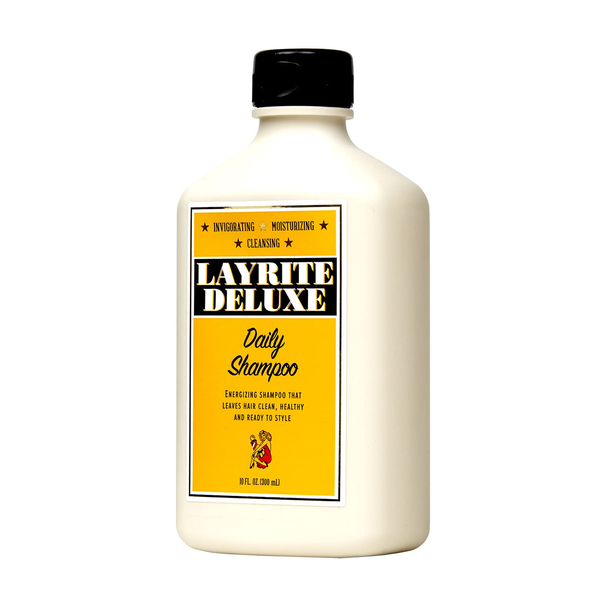 Close-up of Layrite Daily Shampoo foamy lather for removing buildup and prepping hair.