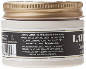 Layrite Deluxe Cement Hair Clay in hand demonstrating reworkable application