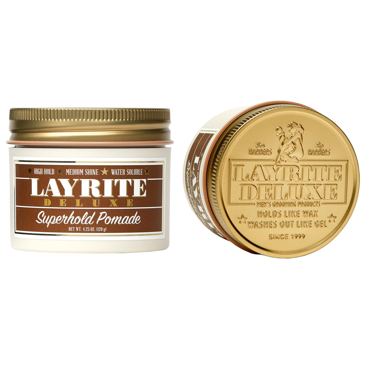 Layrite Deluxe Superhold hair application demonstrating easy styling and strong control