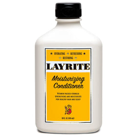 Layrite Moisturizing Conditioner bottle showing vitamin-rich hydration for hair and scalp
