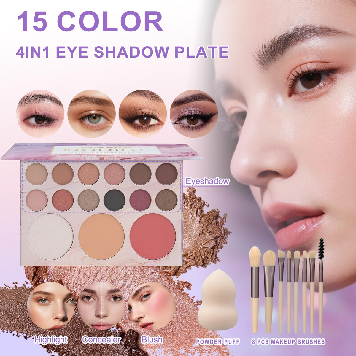 LAZORA foundation swatch demonstrates smooth, even complexion possibilities.
