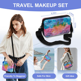LAZORA cosmetic bag packed for compact travel and organization.