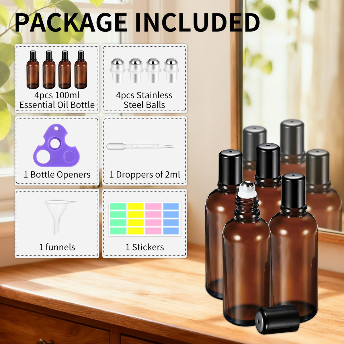 Lazy Dream label stickers help organize oils and blends.