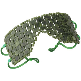 LazyGa Jade Eye Mask close-up beads showing real jade for cooling therapy at home