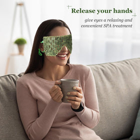 LazyGa Jade Eye Mask therapy setup for hot and cold use