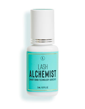 LBLA Beauty Alchemist Black Adhesive bottle close-up for reliable lash bonding.