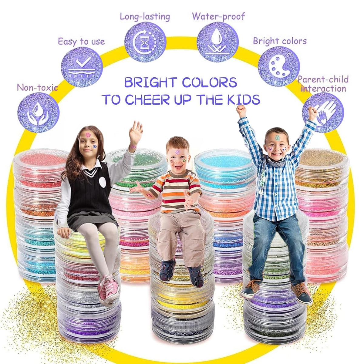 LCDGTJ 42 glitters variety offers vibrant color options for bold designs.