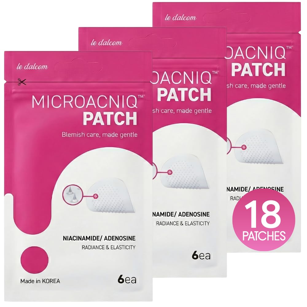 Le Dalcom micro-darts patch close-up highlighting precise ingredient delivery for targeted brightening.